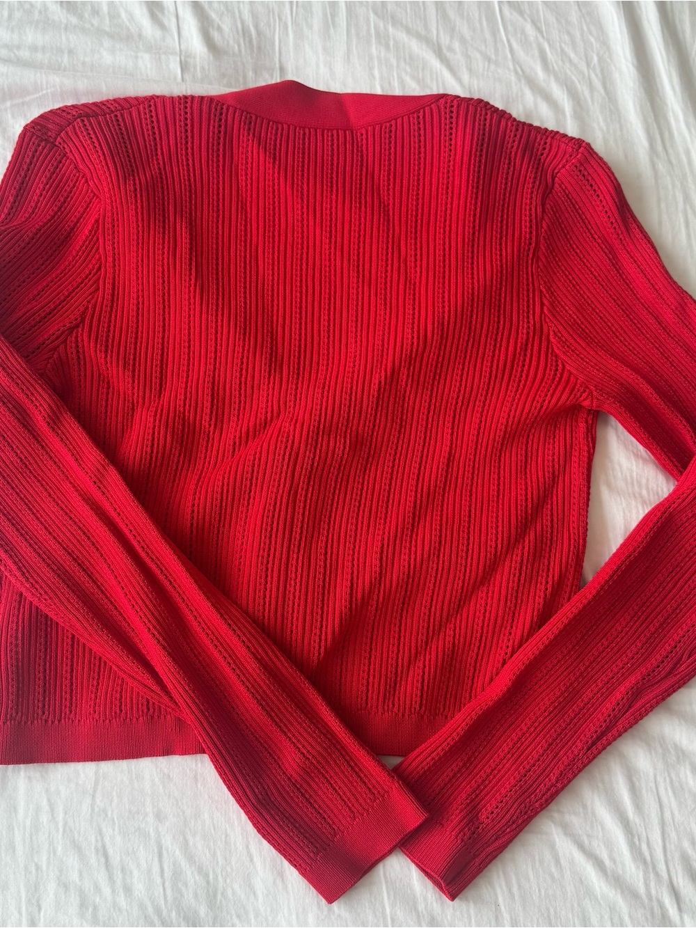 Red knit cardigan - Picture 4 of 4